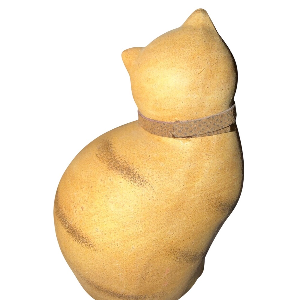 Ginger Cat Figurine Home Decor Small Orange Rustic Figure - Picture 2 of 9
